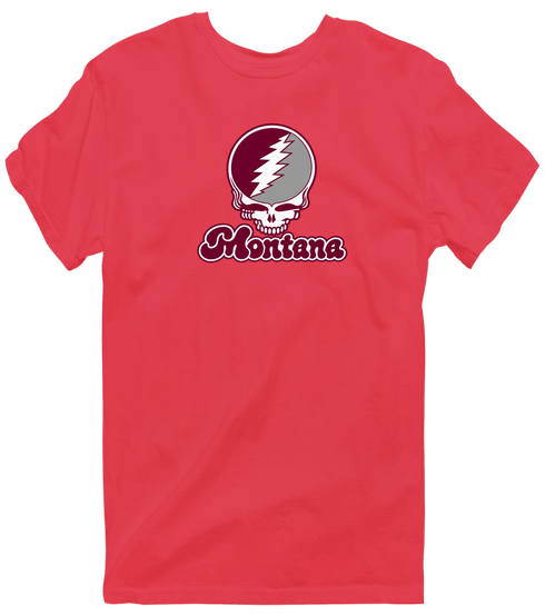 Montana Stealie Premium Unisex T-Shirt — Design: Montana University of — Heather Red