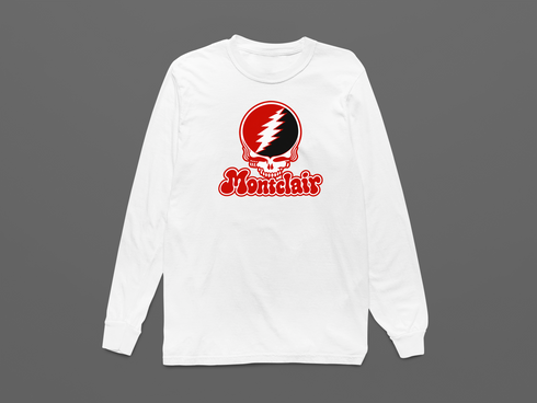 Montclair State Stealie Premium Unisex Long-Sleeve — Design: Montclair State University — White
