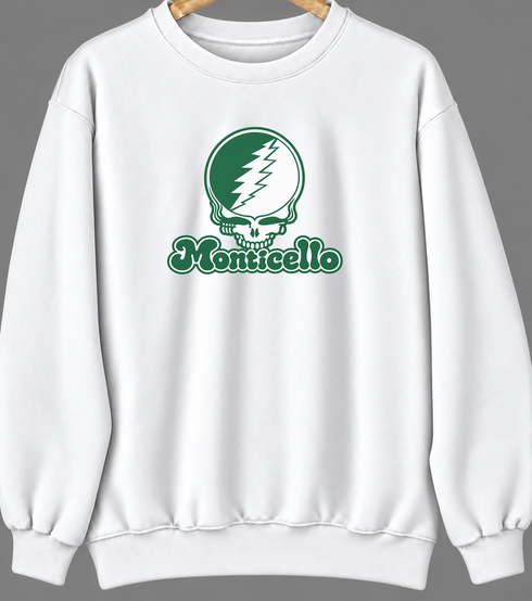 Monticello Stealie Premium Unisex Crewneck — Design: Arkansas at Monticello University of — White