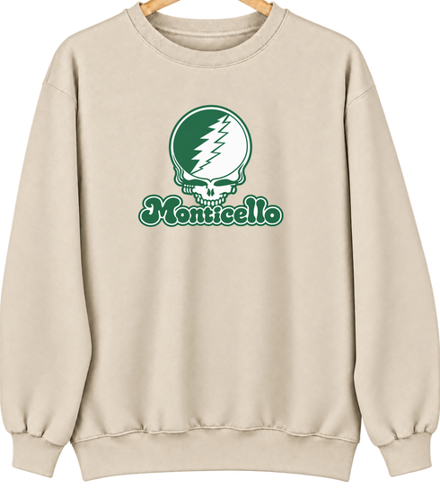 Monticello Stealie Premium Unisex Crewneck — Design: Arkansas at Monticello University of — Sand