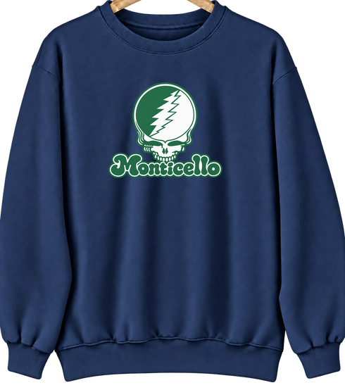 Monticello Stealie Premium Unisex Crewneck — Design: Arkansas at Monticello University of — Navy