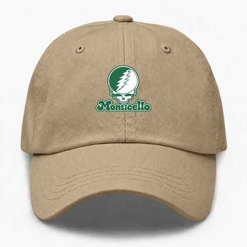 Monticello Stealie Premium Unisex Dad Hat — Design: Arkansas at Monticello University of — Khaki