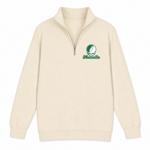 Monticello Stealie Premium Unisex Quarter-Zip — Design: Arkansas at Monticello University of — Sand