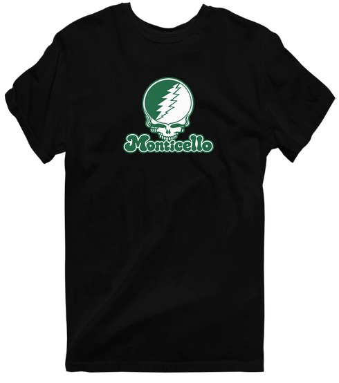 Monticello Stealie Premium Unisex T-Shirt — Design: Arkansas at Monticello University of — Black