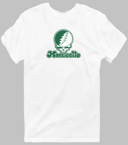 Monticello Stealie Premium Unisex T-Shirt — Design: Arkansas at Monticello University of — White