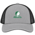 Monticello Stealie Premium Unisex Trucker Cap — Design: Arkansas at Monticello University of — Heather Grey/Black