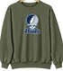 Moody Stealie Premium Unisex Crewneck — Design: Moody — Military Green