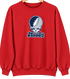 Moody Stealie Premium Unisex Crewneck — Design: Moody — Red