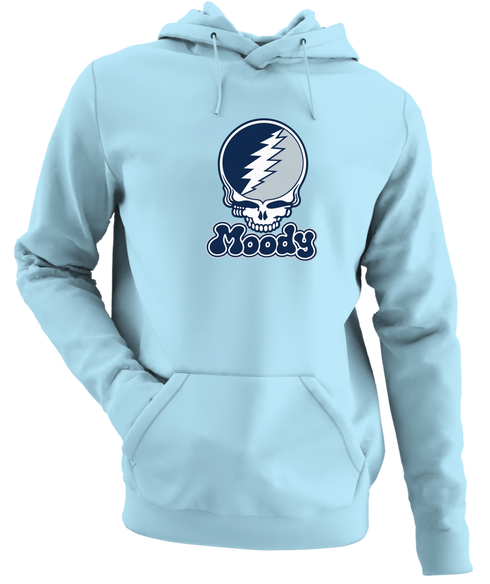 Moody Stealie Premium Unisex Hoodie — Design: Moody — Light Blue