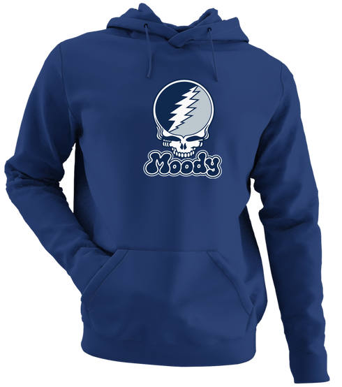 Moody Stealie Premium Unisex Hoodie — Design: Moody — Navy