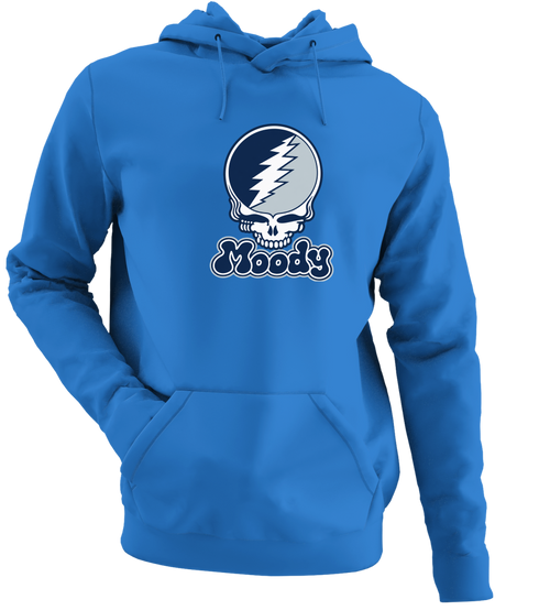 Moody Stealie Premium Unisex Hoodie — Design: Moody — Heather Royal