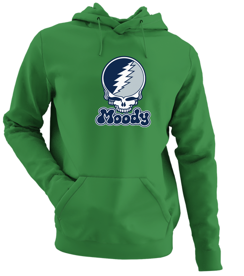 Moody Stealie Premium Unisex Hoodie — Design: Moody — Irish Green