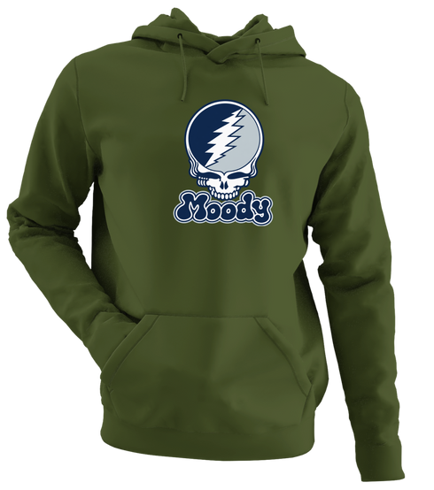 Moody Stealie Premium Unisex Hoodie — Design: Moody — Military Green