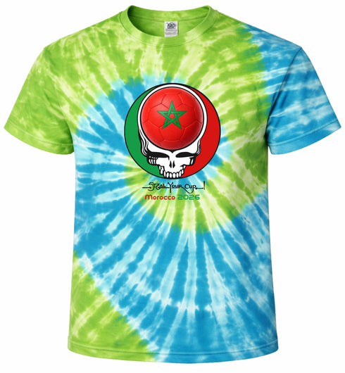 Morocco FIFA World Cup Stealie Tie-Dye T-Shirt