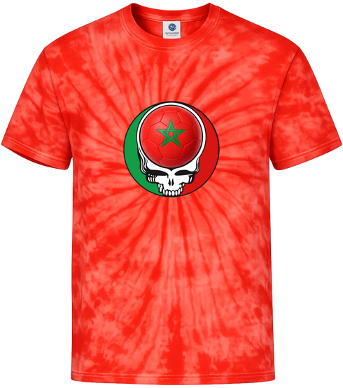 Morocco FIFA World Cup Stealie Tie-Dye T-Shirt