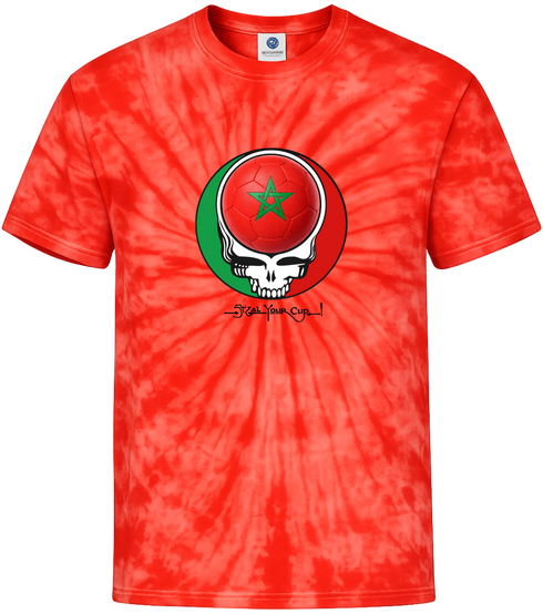 Morocco FIFA World Cup Stealie Tie-Dye T-Shirt
