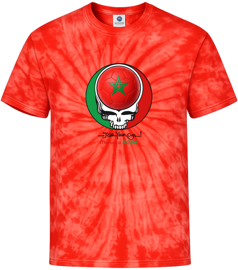 Morocco FIFA World Cup Stealie Tie-Dye T-Shirt