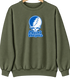 Mount Holyoke Stealie Premium Unisex Crewneck — Design: Mount Holyoke College — Military Green