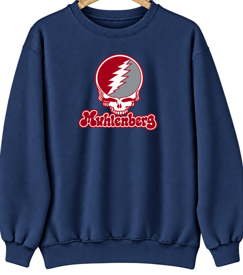 Muhlenberg Stealie Premium Unisex Crewneck — Design: Muhlenberg College — Navy