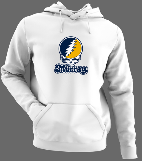 Murray Stealie Premium Unisex Hoodie — Design: Murray State University — White/Grey