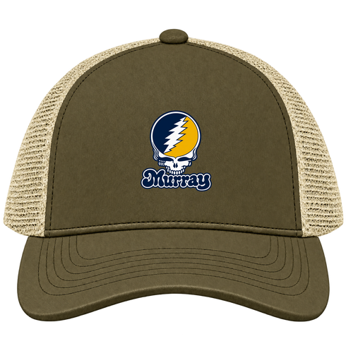 Murray Stealie Premium Unisex Trucker Cap — Design: Murray State University — Moss/Khaki