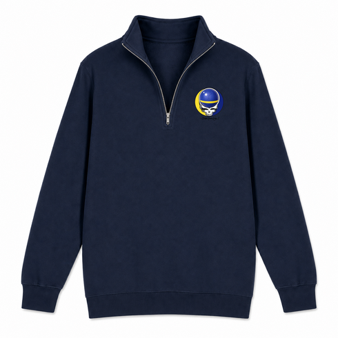 Curacao FIFA World Cup - Premium Grateful Dead Quarter-Zip Pullover - Navy - 4