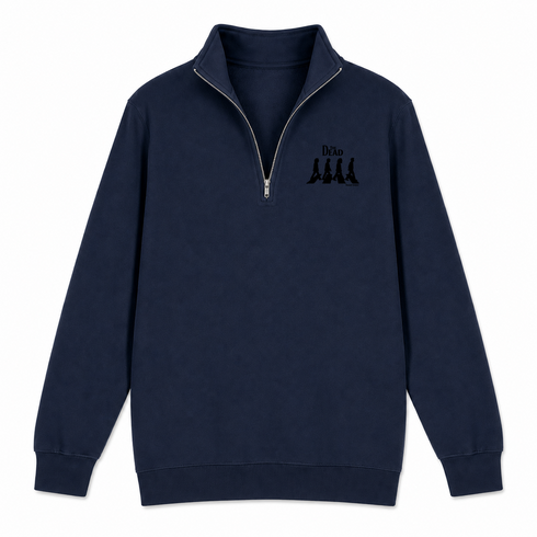 Jerry Road - Life is dead.® - Premium Grateful Dead Quarter-Zip Pullover - Navy - 4