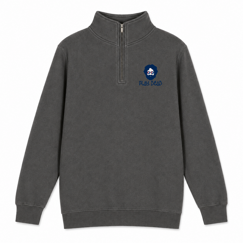 Play Dead - Life is dead.® - Premium Grateful Dead Quarter-Zip Pullover - Charcoal - 5