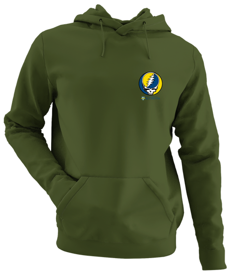 Rochester - Premium Grateful Dead Left Chest Hoodie - Military Green - 7
