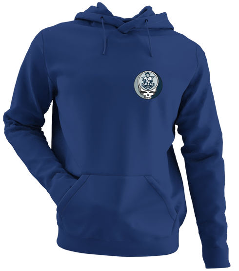 Dallas Football - Premium Grateful Dead Left Chest Hoodie - Navy - 2