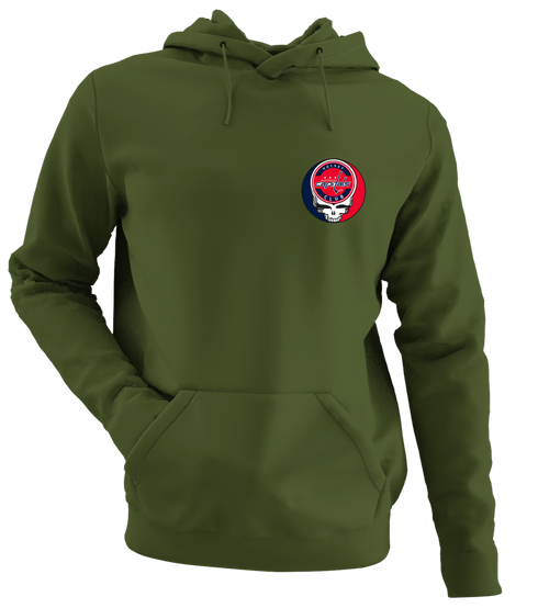 Washington Capitals - Premium Grateful Dead Left Chest Hoodie - Military Green - 7