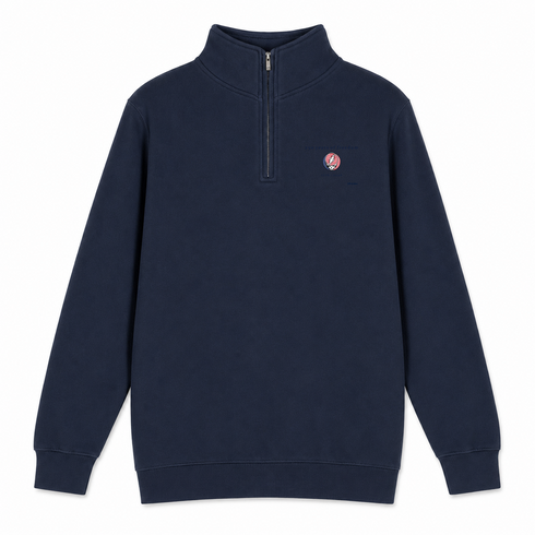250 years of Freedom Stealie - Life is dead. - Premium Grateful Dead Quarter-Zip Pullover - Navy - 3