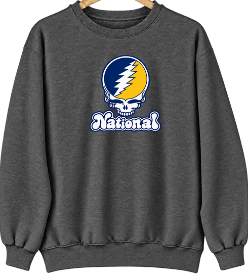 National Stealie Premium Unisex Crewneck — Design: National University — Dark Heather