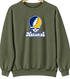 National Stealie Premium Unisex Crewneck — Design: National University — Military Green