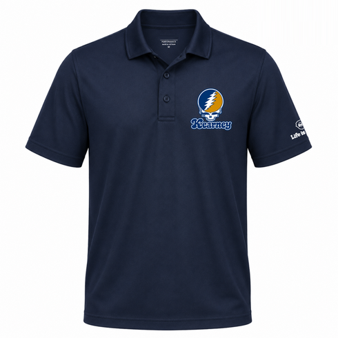 Kearney Stealie Premium Unisex Polo — Design: Nebraska at Kearney University of — Navy