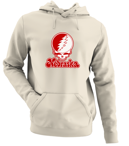 Nebraska Stealie Premium Unisex Hoodie — Design: Nebraska University of — Sand