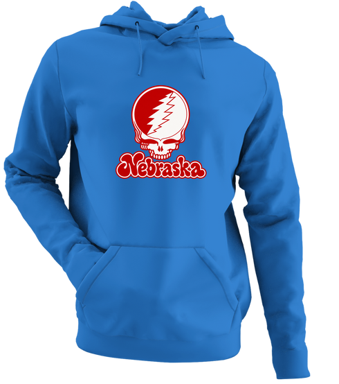 Nebraska Stealie Premium Unisex Hoodie — Design: Nebraska University of — Heather Royal