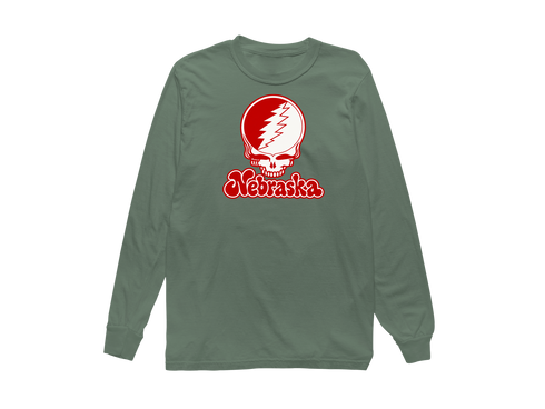 Nebraska Stealie Premium Unisex Long-Sleeve — Design: Nebraska University of — Light Green