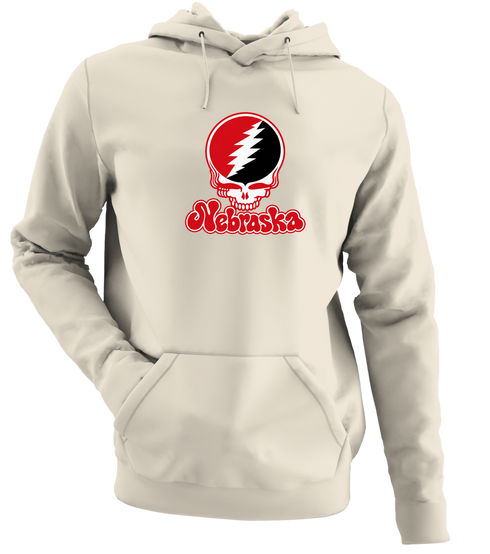 Nebraska Stealie Premium Unisex Hoodie — Design: Nebraska Omaha University of — Sand
