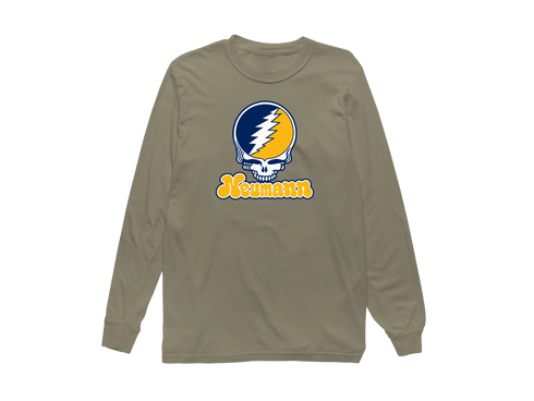 Neumann Stealie Premium Unisex Long-Sleeve — Design: Neumann University — Sandstone