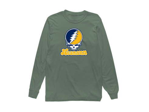 Neumann Stealie Premium Unisex Long-Sleeve — Design: Neumann University — Light Green