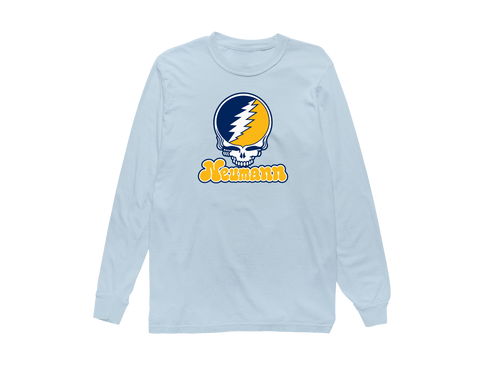 Neumann Stealie Premium Unisex Long-Sleeve — Design: Neumann University — Chambray