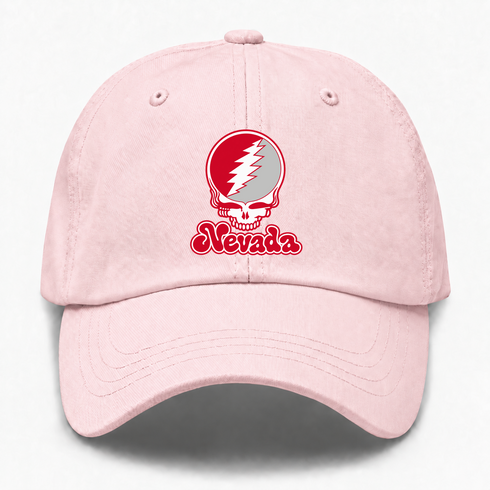 Nevada Stealie Premium Unisex Dad Hat — Design: Nevada Las Vegas University of — Pink