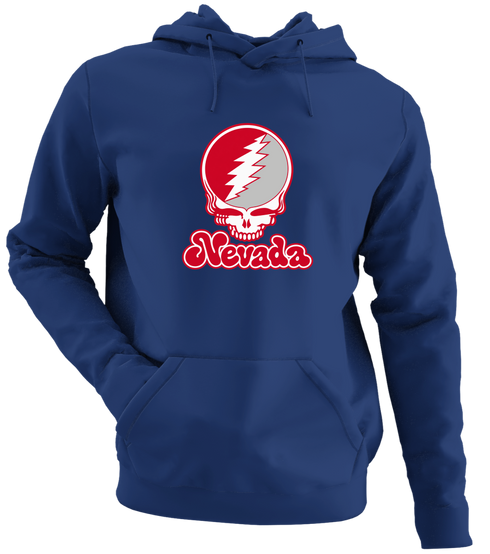 Nevada Stealie Premium Unisex Hoodie — Design: Nevada Las Vegas University of — Navy