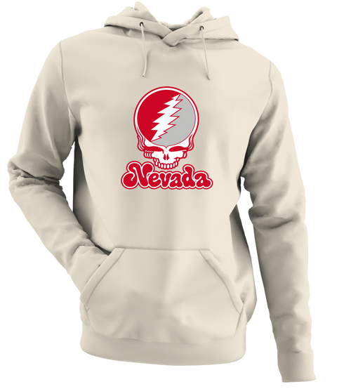 Nevada Stealie Premium Unisex Hoodie — Design: Nevada Las Vegas University of — Sand