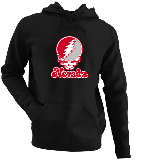 Nevada Stealie Premium Unisex Hoodie — Design: Nevada Las Vegas University of — Black