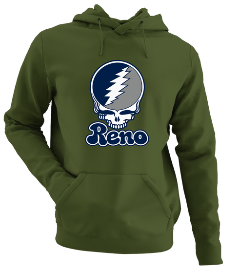 Nevada Stealie Premium Unisex Hoodie — Design: Nevada Las Vegas University of — Military Green