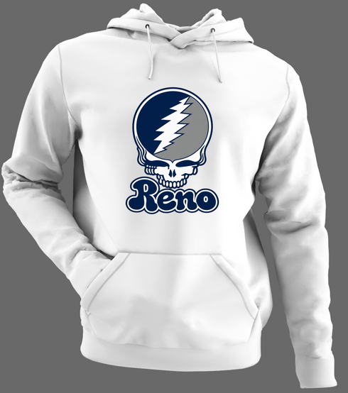 Nevada Stealie Premium Unisex Hoodie — Design: Nevada Las Vegas University of — White/Grey