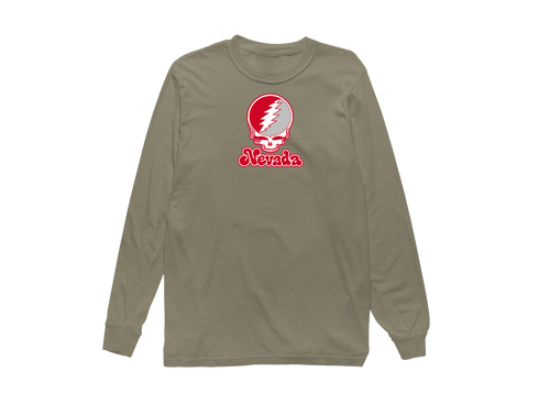 Nevada Stealie Premium Unisex Long-Sleeve — Design: Nevada Las Vegas University of — Sandstone