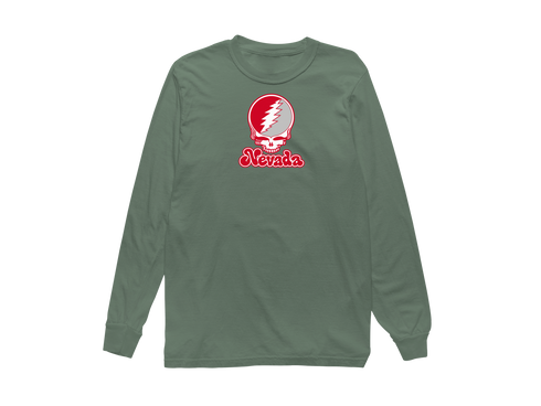 Nevada Stealie Premium Unisex Long-Sleeve — Design: Nevada Las Vegas University of — Light Green